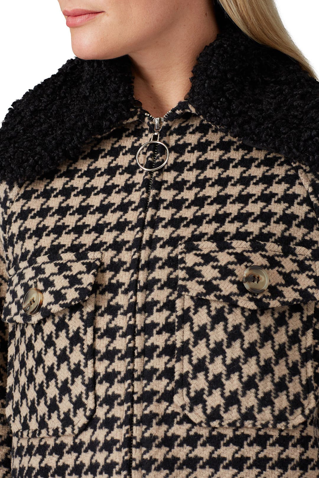 Jaden Houndstooth Jacket by Sosken | Rent the Runway