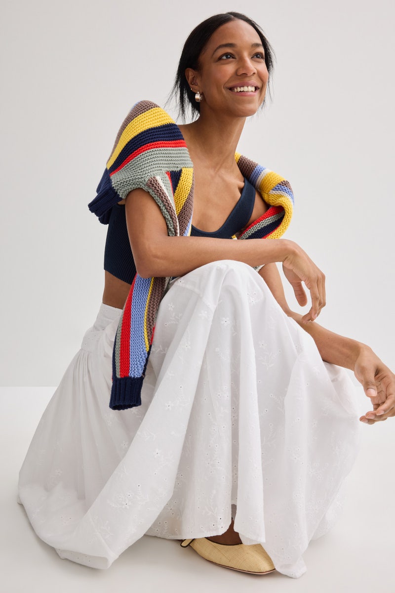 Procida Skirt White Eyelet by Staud - Photo 3