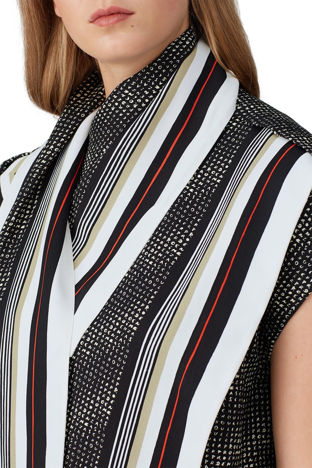 Black Printed Scarf Top by Proenza Schouler 3