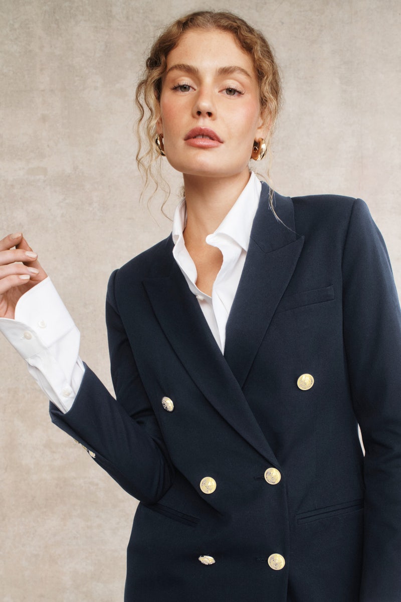 Navy Walter Blazer by Derek Lam 10 Crosby - Photo 3