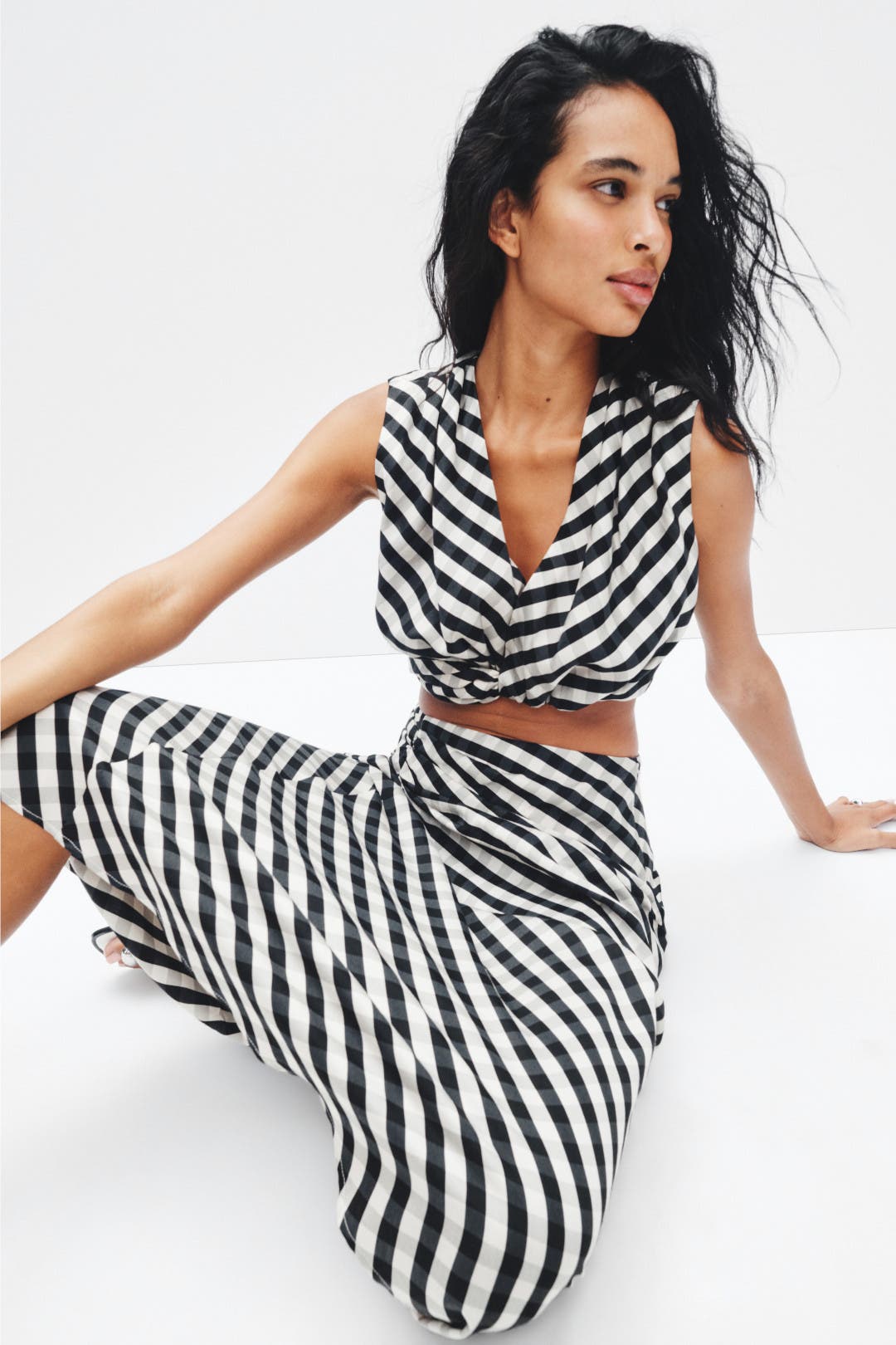 Jean Check Midi Skirt by A.L.C. | Rent the Runway