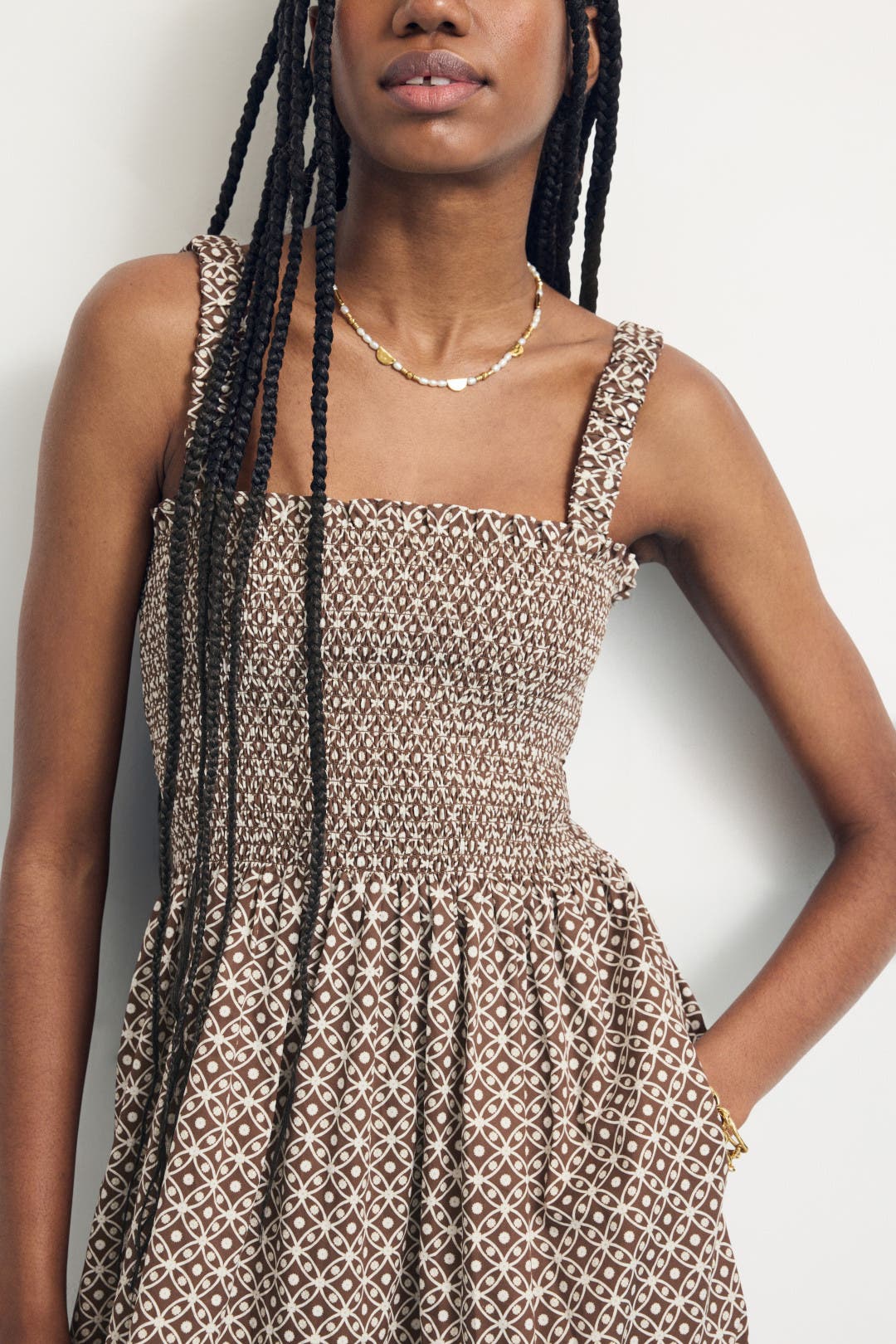 Sarah Louise Floral Hand Smocked Dress ベビー服(~95cm) 最安 house