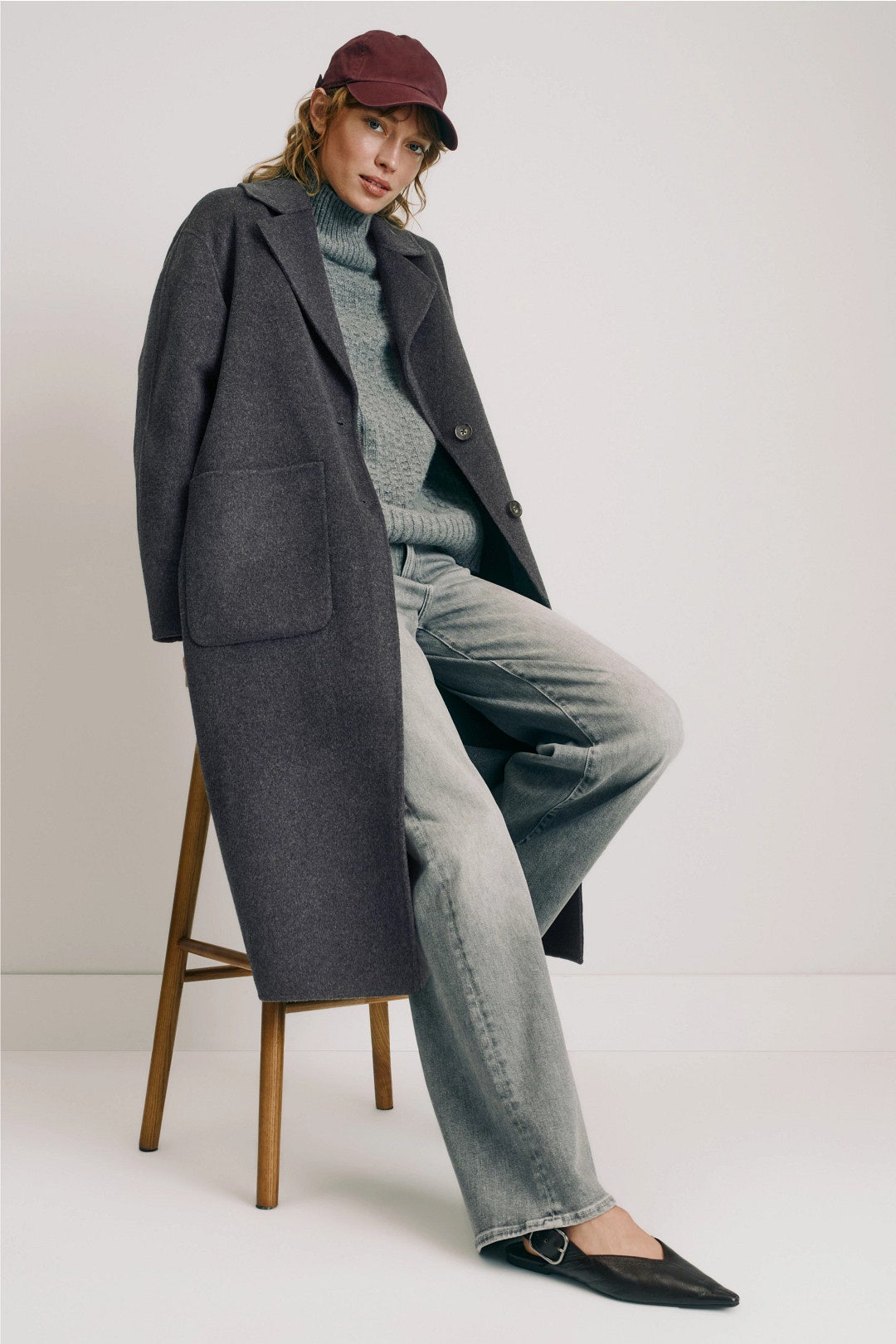 Collette Oversized Longline Coat by Marine Layer 3