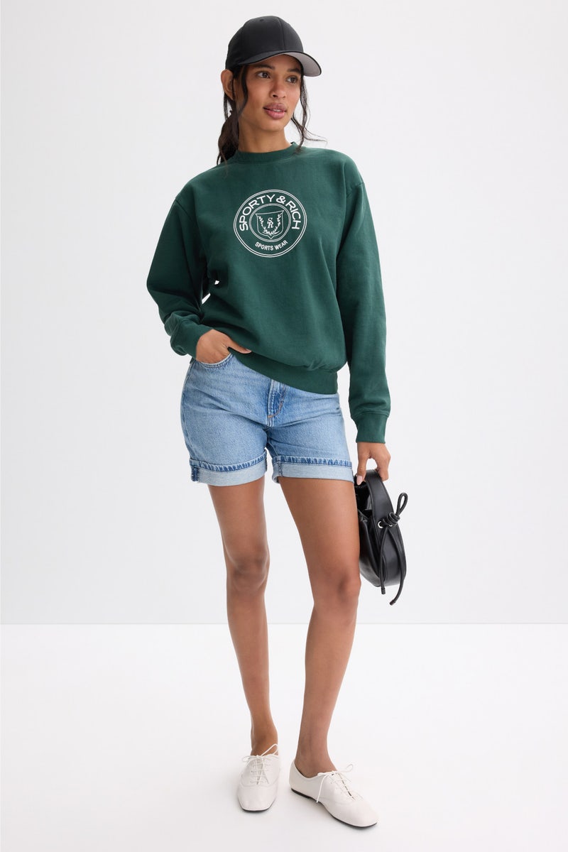 Connecticut Crest Crewneck by Sporty & Rich - Photo 3