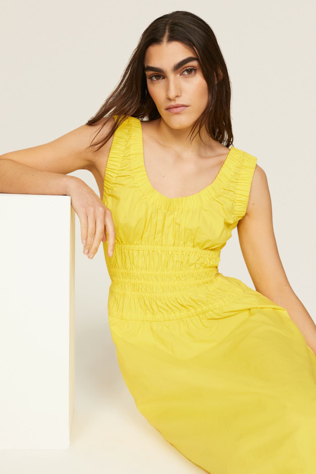ワンピース FROM THE RUNWAY Poplin and jersey dress Sleeveless Poplin V-Neck Dress by 3.1 Phillip Lim | Rent the