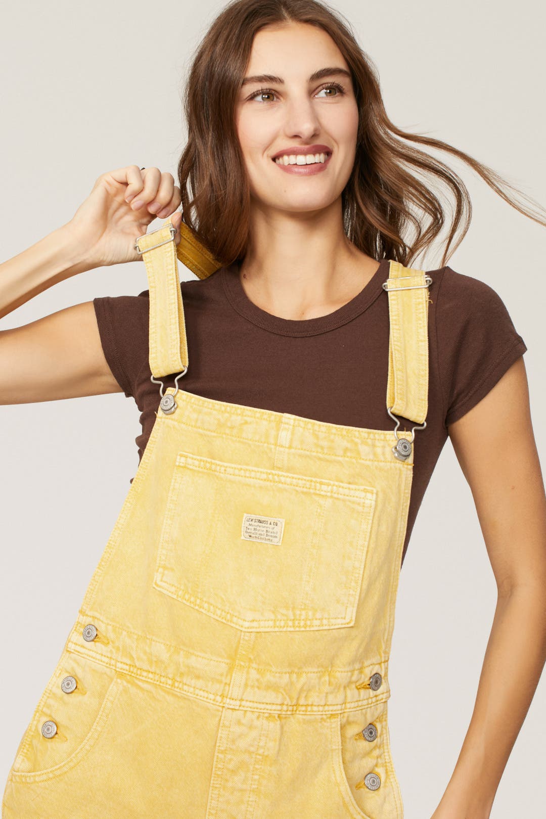 Yellow Vintage Shortalls by Levi's | Rent the Runway