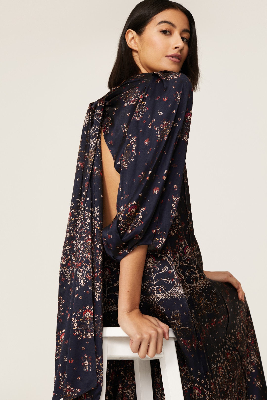 Fleur Silk Open Back Dress by Rebecca Taylor NYC 3