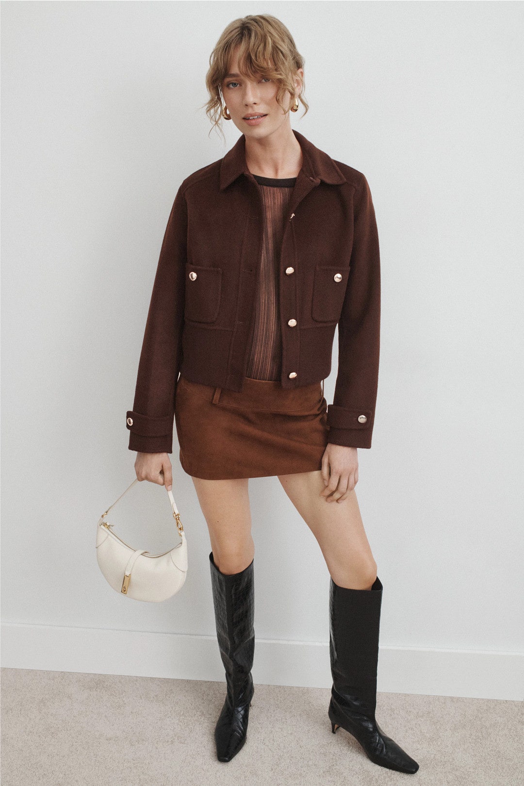 Short Cropped Coat by Maje 3