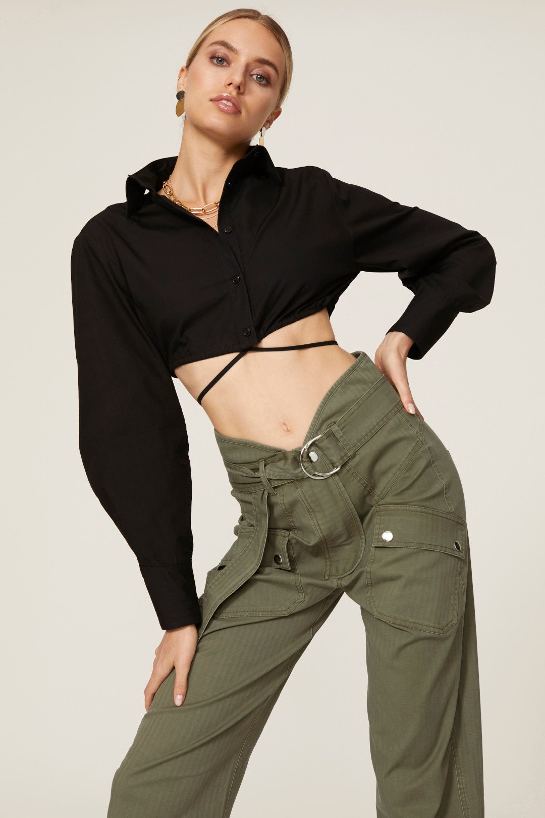 Olive Canvas Pants by Marissa Webb x RTR 3