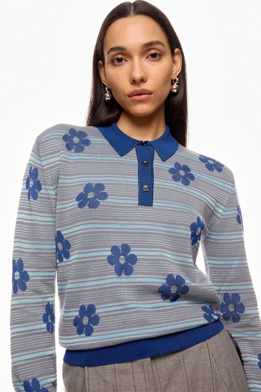 MARNI 花柄ニット Striped Flower Sweater by Marni | Rent the Runway