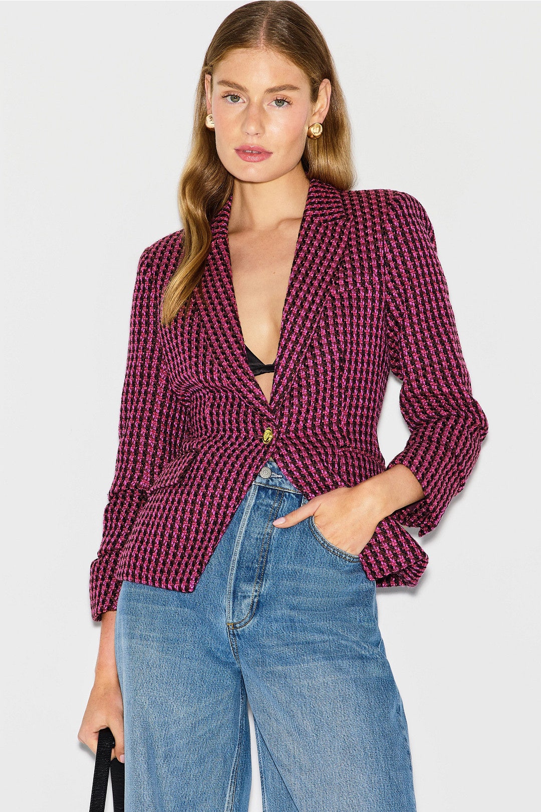Collared Tweed Blazer by Derek Lam 10 Crosby x RTR 3