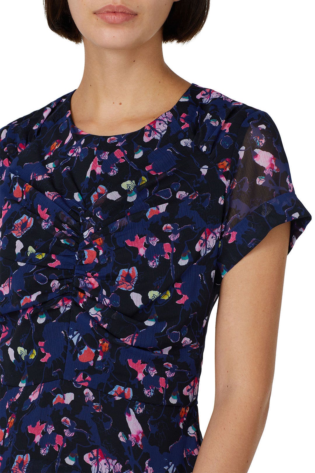 Navy Floral Ruched Dress by Jason Wu x RTR 3