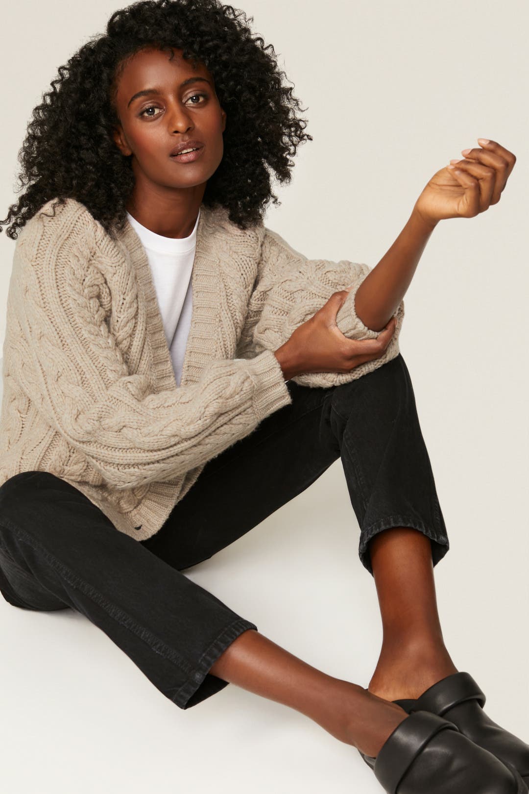 Chunky Cable Cardigan by NAADAM | Rent the Runway
