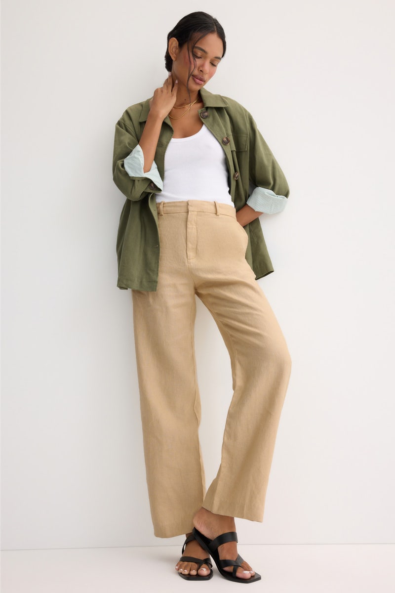 Mabel High Rise Linen Trouser by DL1961 - Photo 3