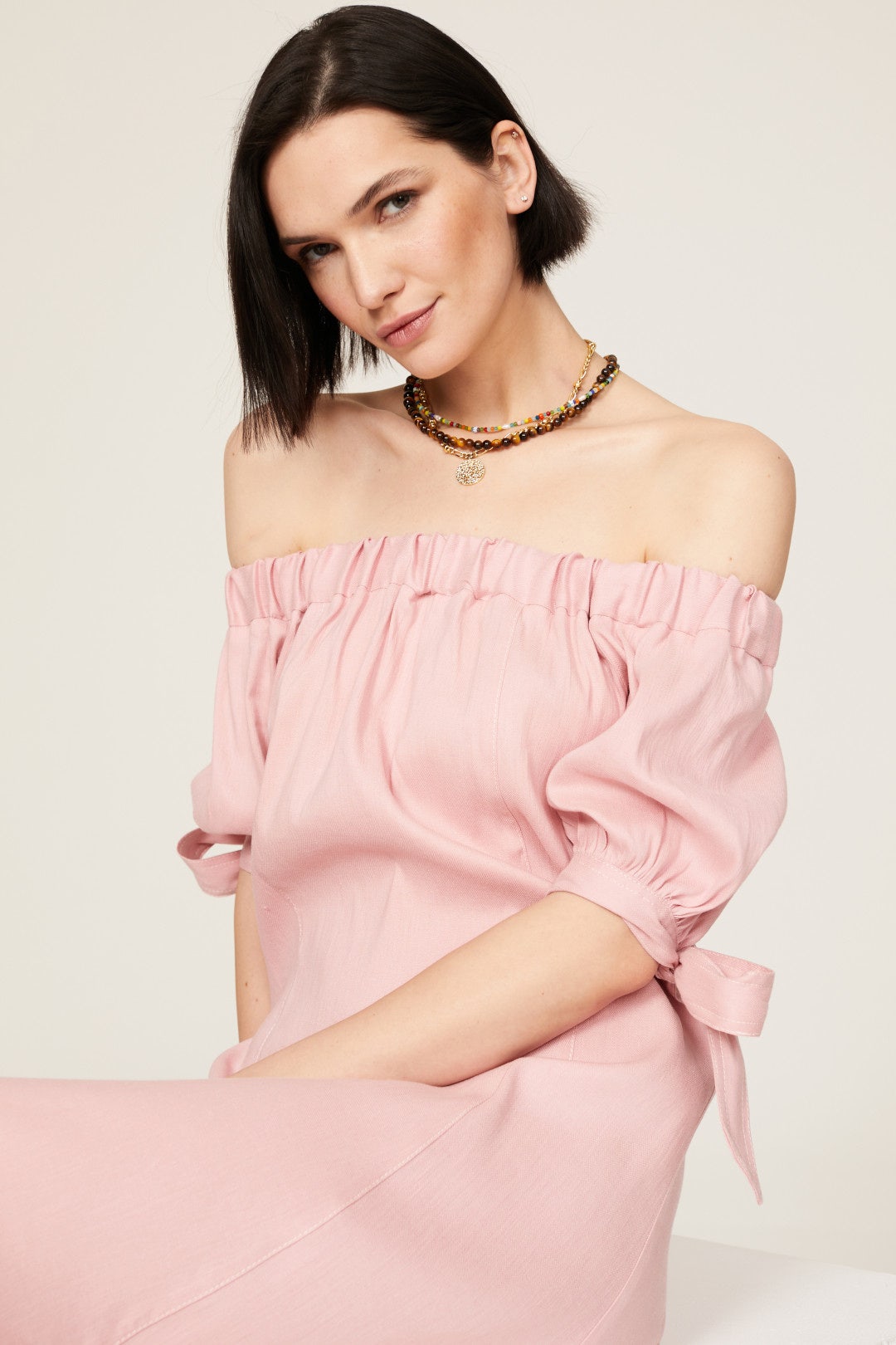 Off-the-Shoulder Midi Dress by SFIZIO 3