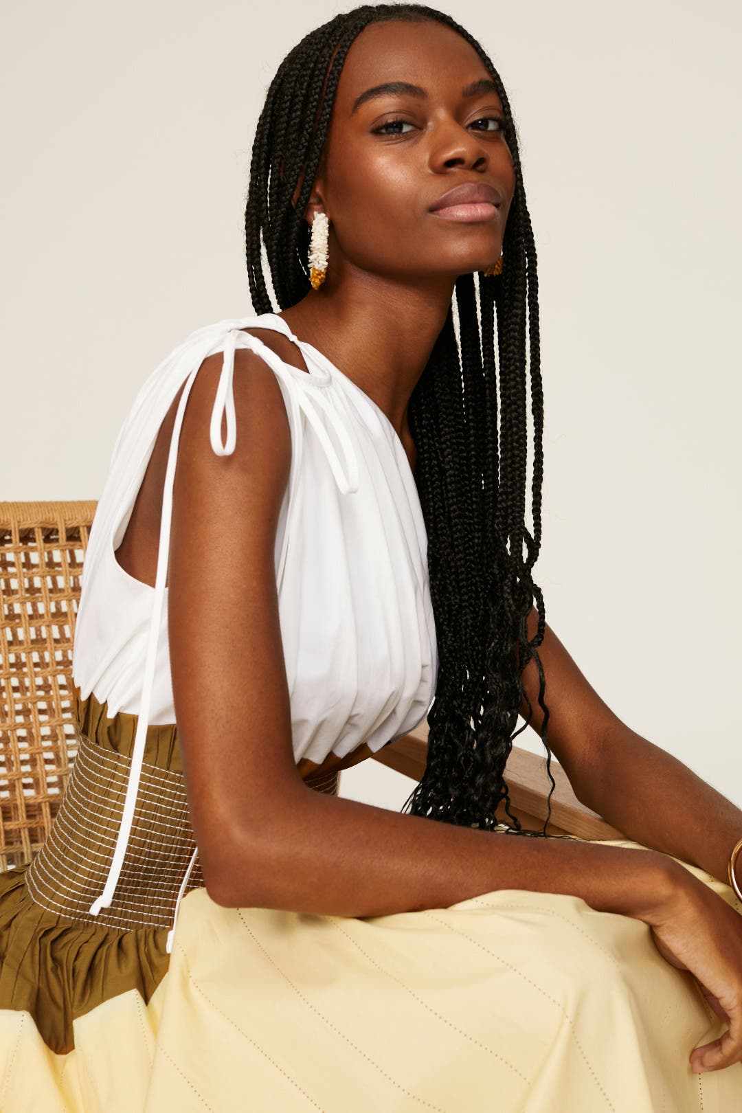 Colorblock One Shoulder Dress by Tory Burch | Rent the Runway