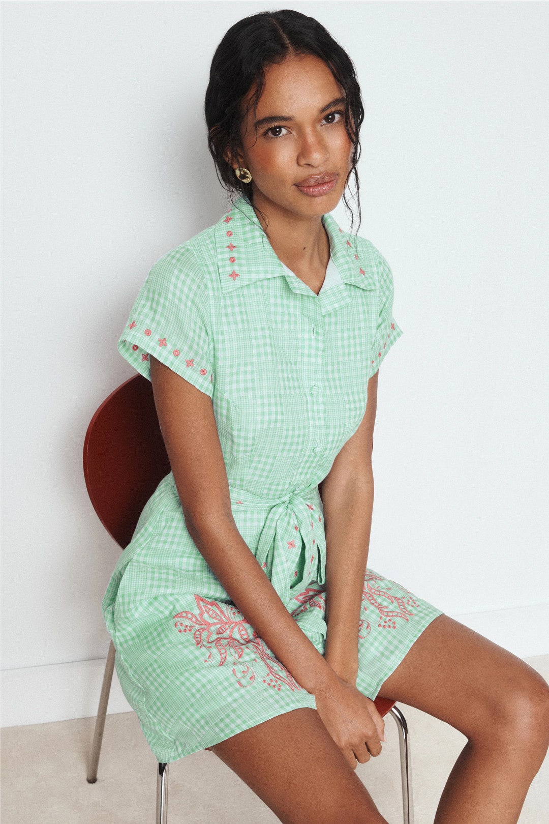 Ponto Plaid Mini Dress by Fanm Mon 3