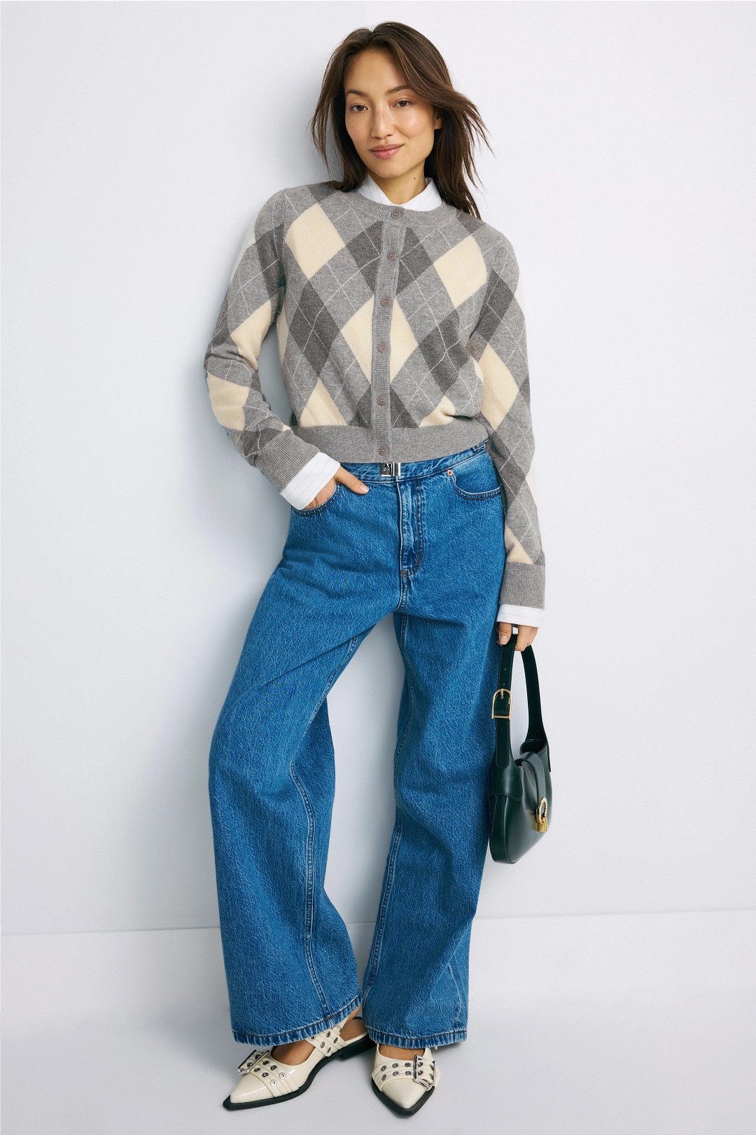 Eurayne Argyle Cardigan by Sandro 3