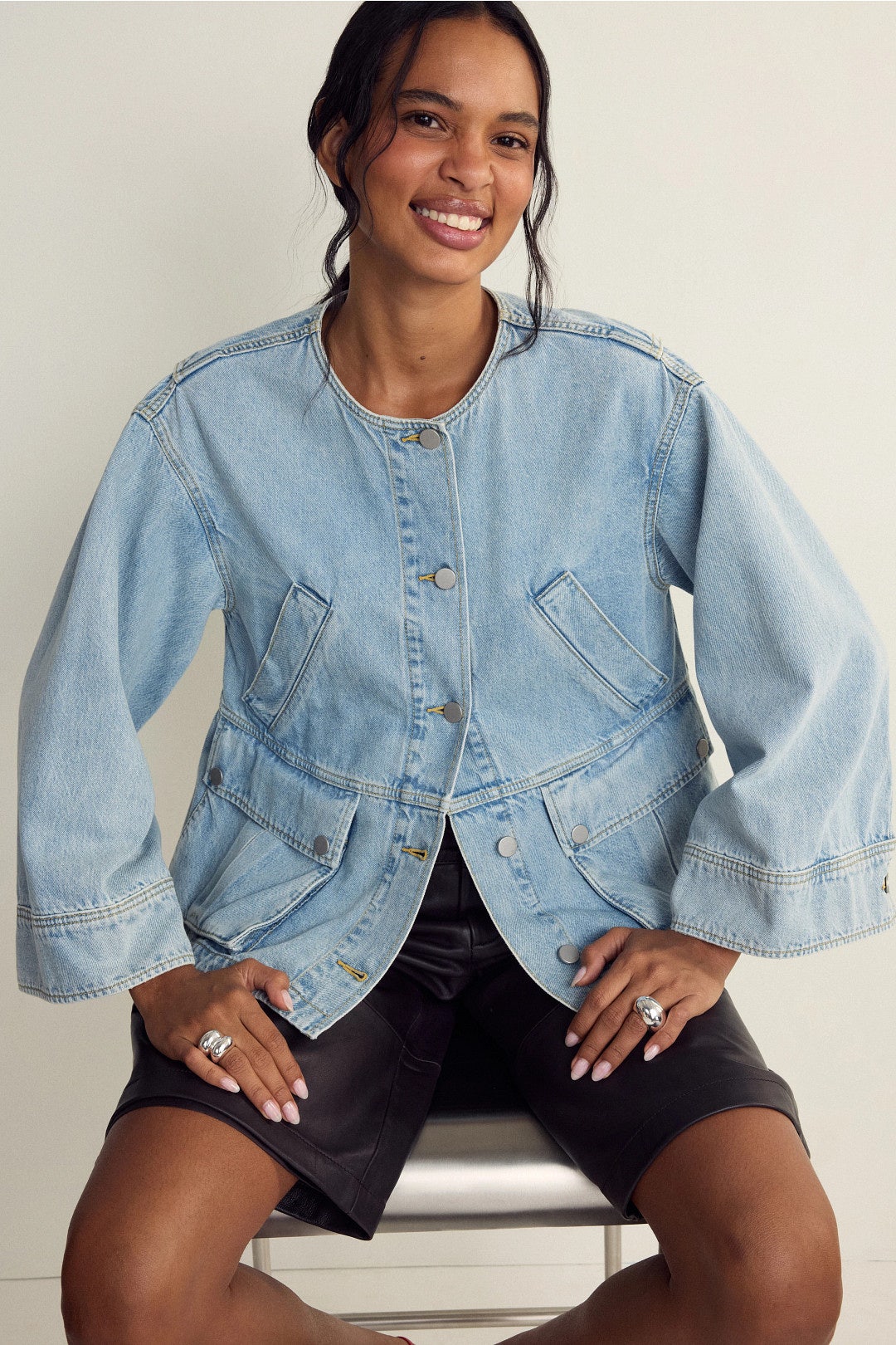 Denim Collarless Jacket by 3.1 Phillip Lim 3