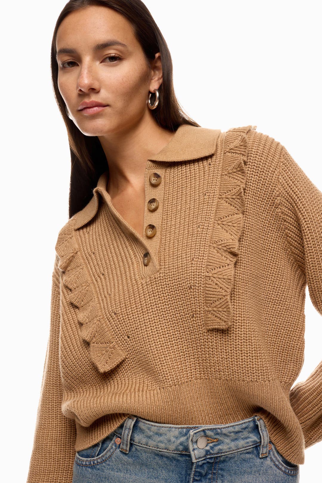 Ruffle Detail Sweater by Derek Lam 10 Crosby x RTR | Rent the Runway