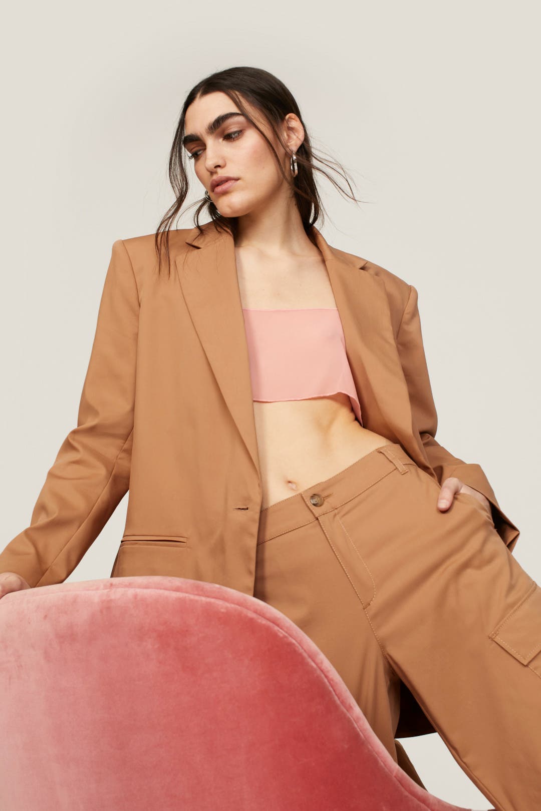 ボトムスその他 The Andamane Guia - Oversized Blazer The Andamane Guia Oversized Blazer in Pale Yellow | FWRD