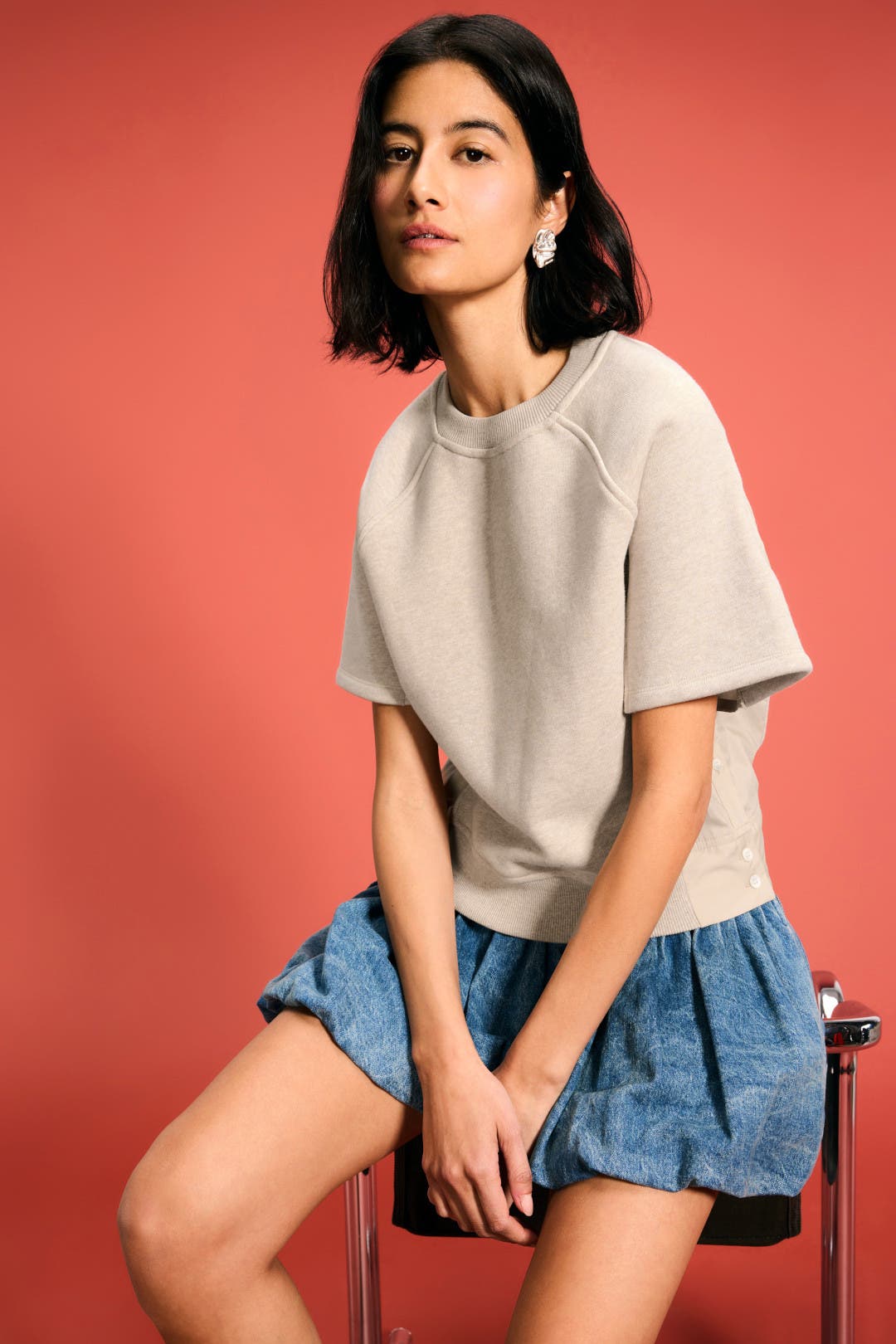 French Terry Combo Sweatshirt by 3.1 Phillip Lim | Rent the Runway