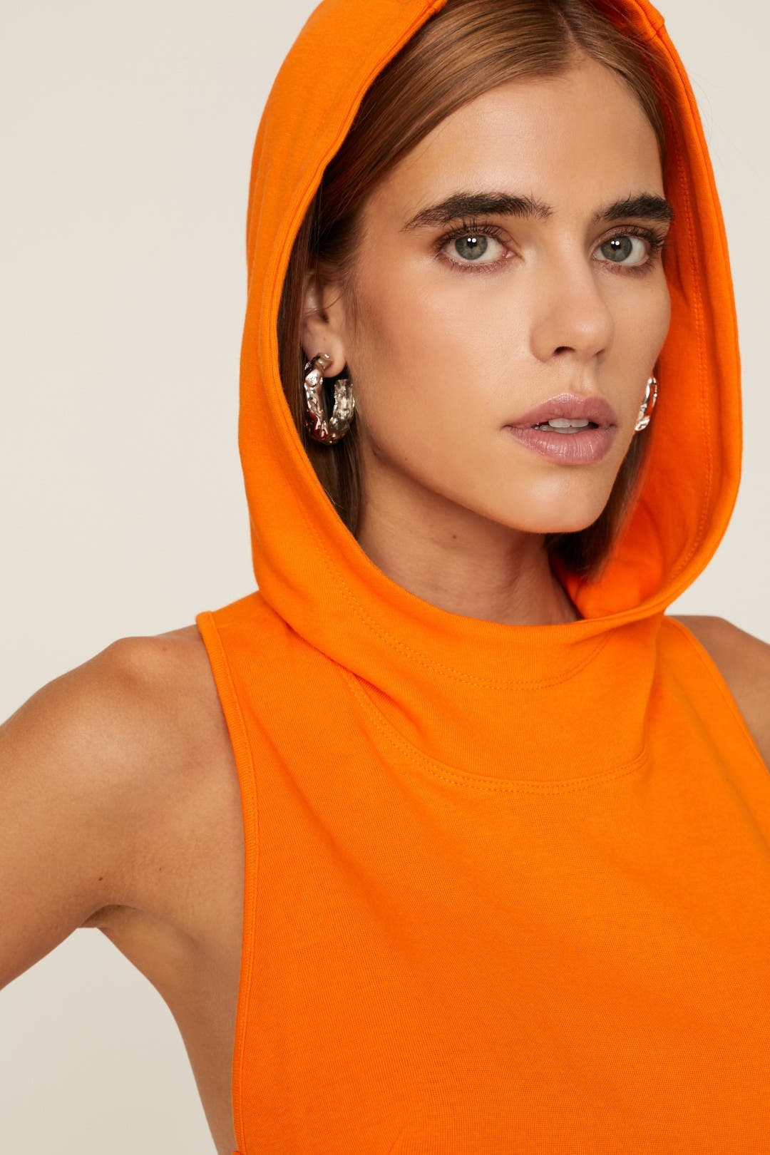 THE TOE Wagner Hoodie Dress Cut Out Hooded Dress by Victor Glemaud