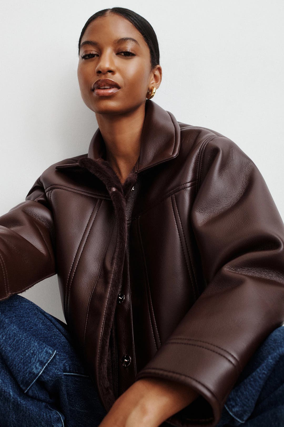 Monge Collarless Faux Fur Jacket by ZAPA | Rent the Runway