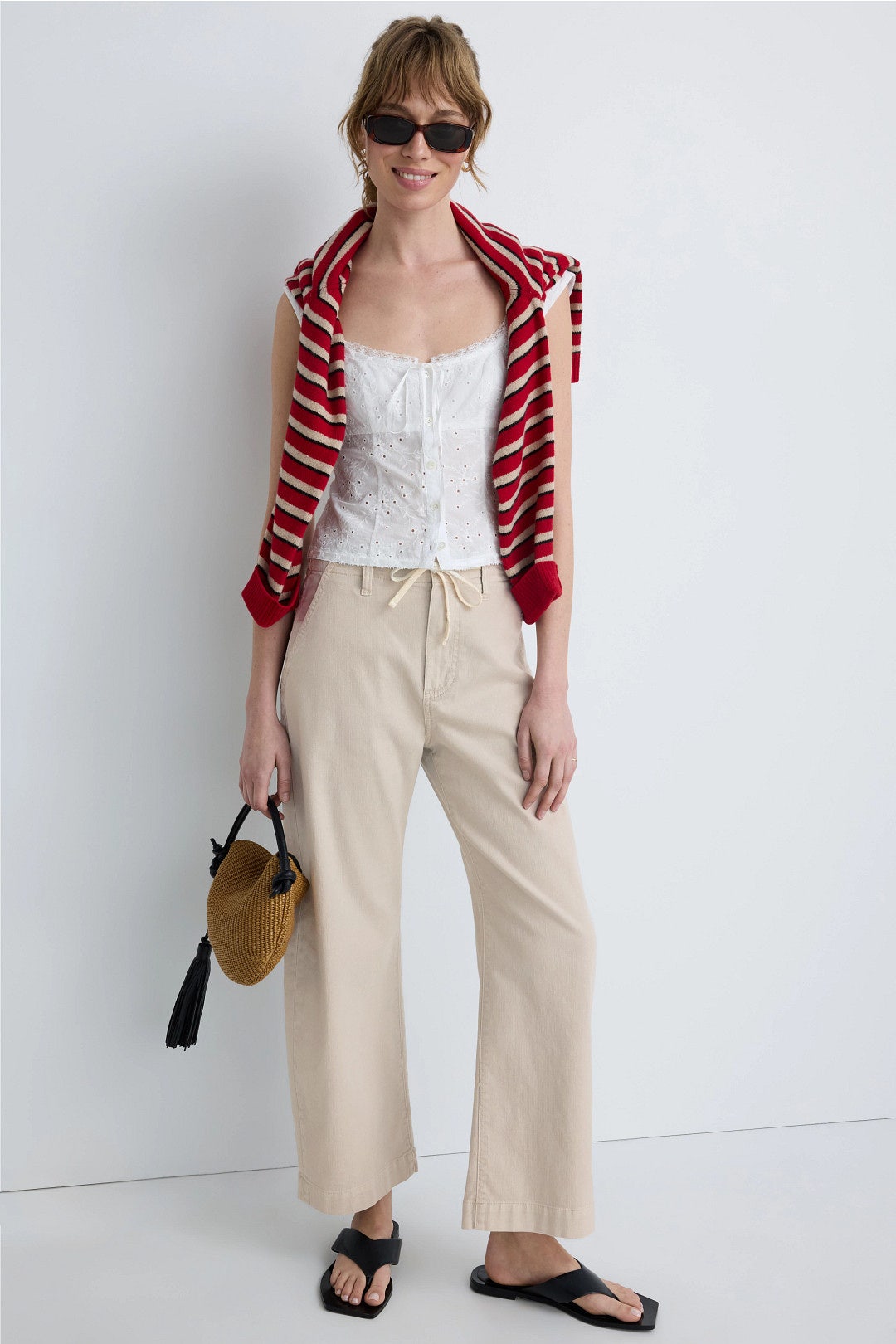 Arellia Barrel Tie Ankle Jeans by PAIGE 3
