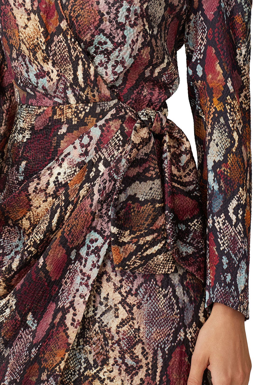 Snake Print Wrap Dress by Rebecca Taylor NYC 3