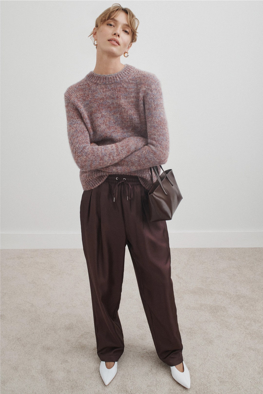 Marled Crew Neck Sweater by VINCE. 3