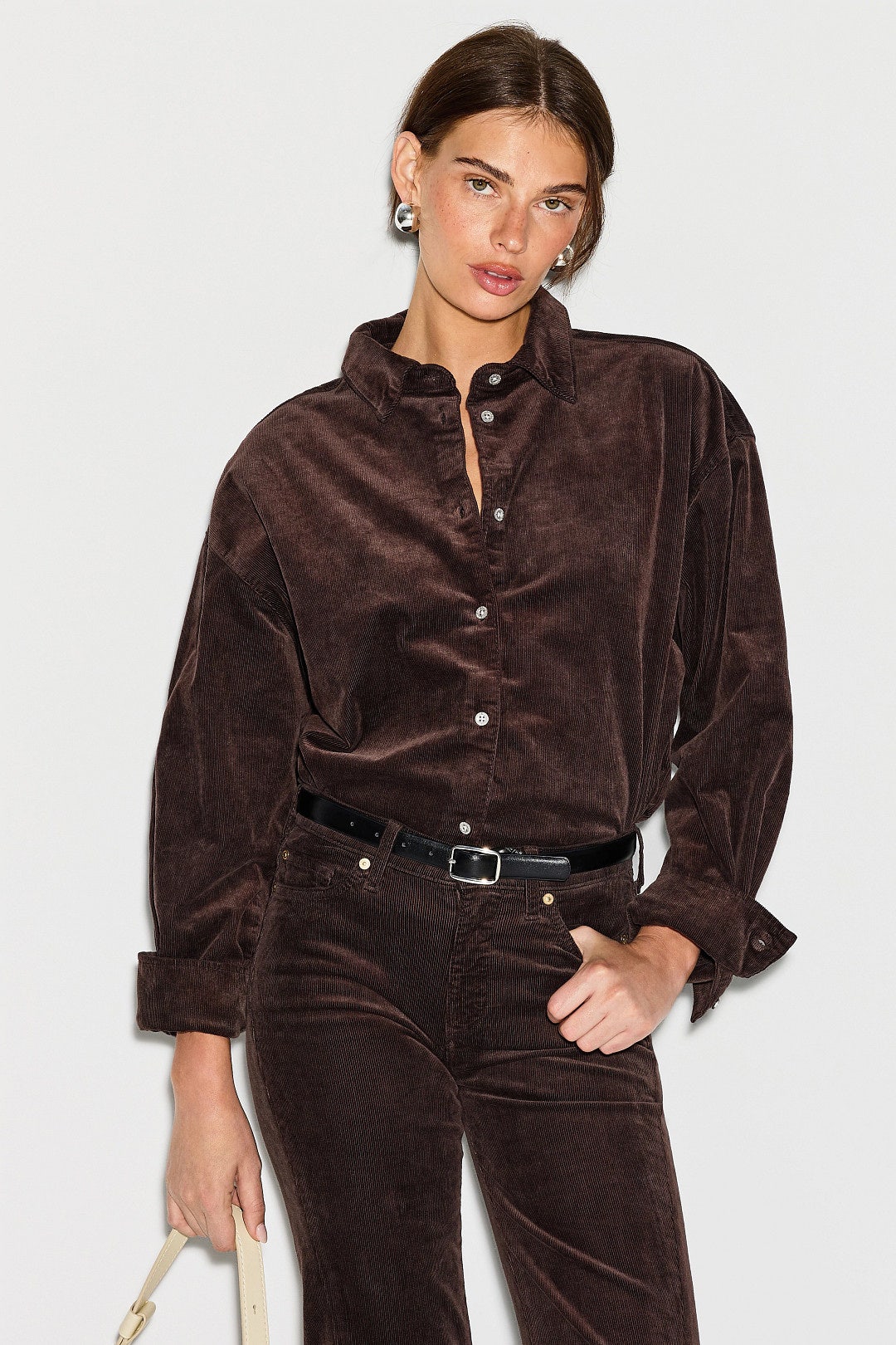 Nina Cropped Corduroy Shirt by 7 For All Mankind 3