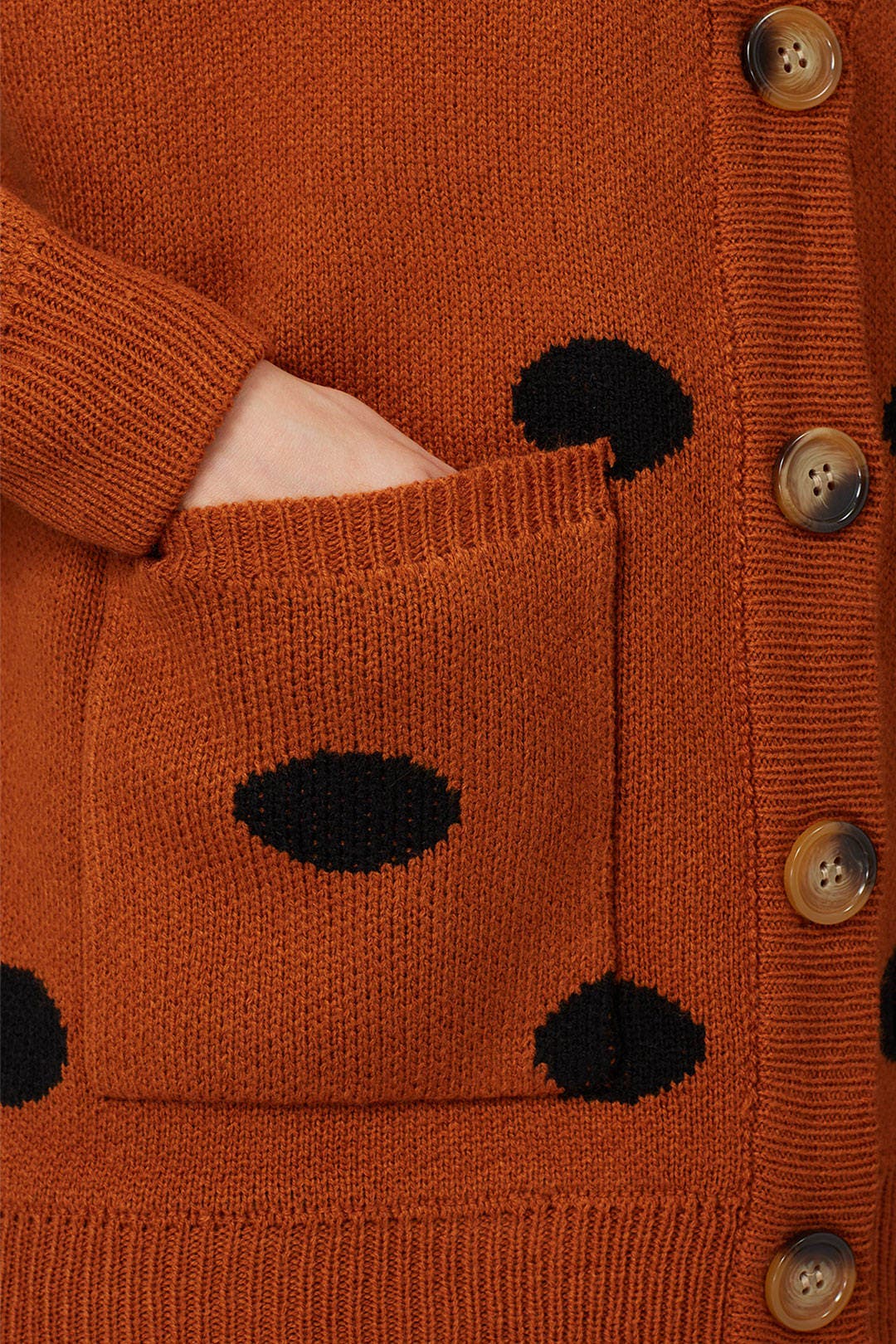 Brown Polka Dot Cardigan by Line + Dot | Rent the Runway