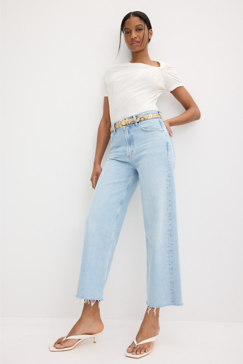 Ren Frayed High Rise Wide Leg Jeans by AGOLDE - Photo 3