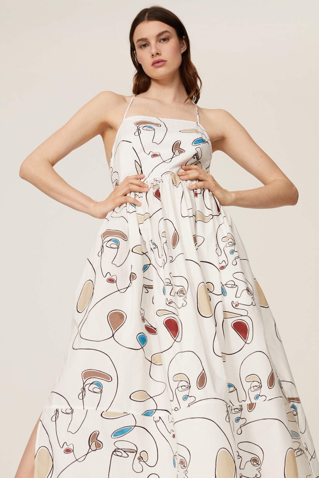 Faces Print Knot Maxi by Bassike 3