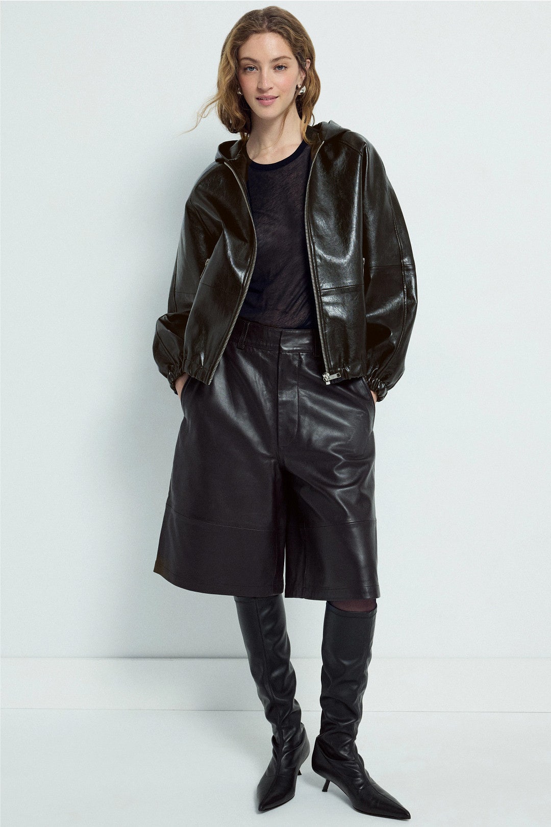 Faux Leather Hoodie by MICHAEL KORS 3