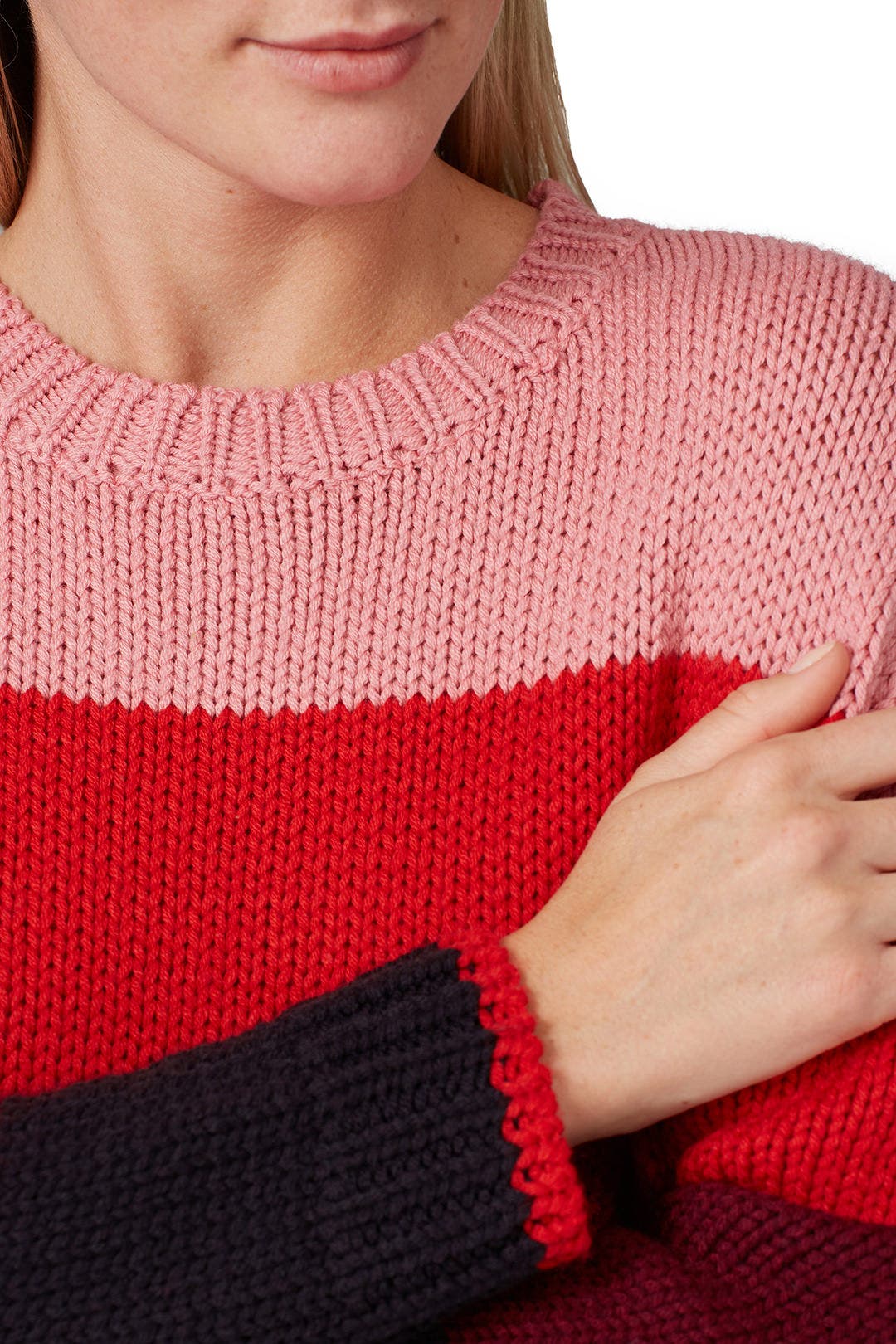 Red Stripe Knit Sweater by Sundry 3