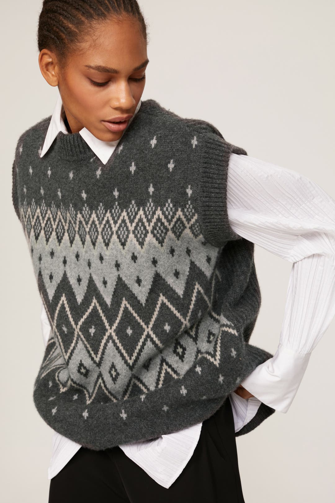Fair Isle Sweater Vest by Co | Rent the Runway