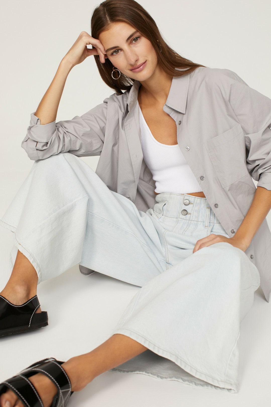 High Rise Pleated Jeans by LEE 3