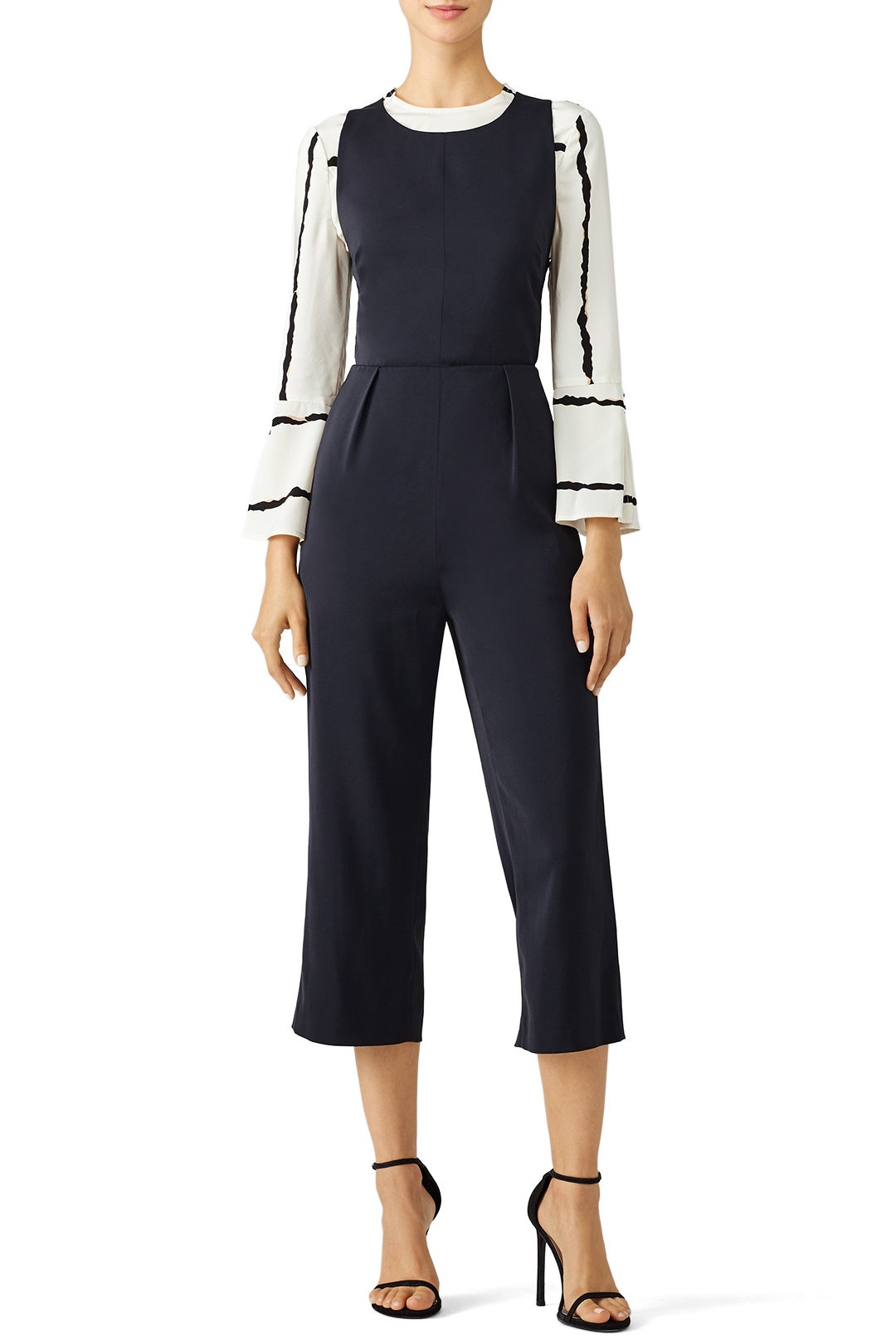 White Printed Crew Top by Derek Lam 10 Crosby 3