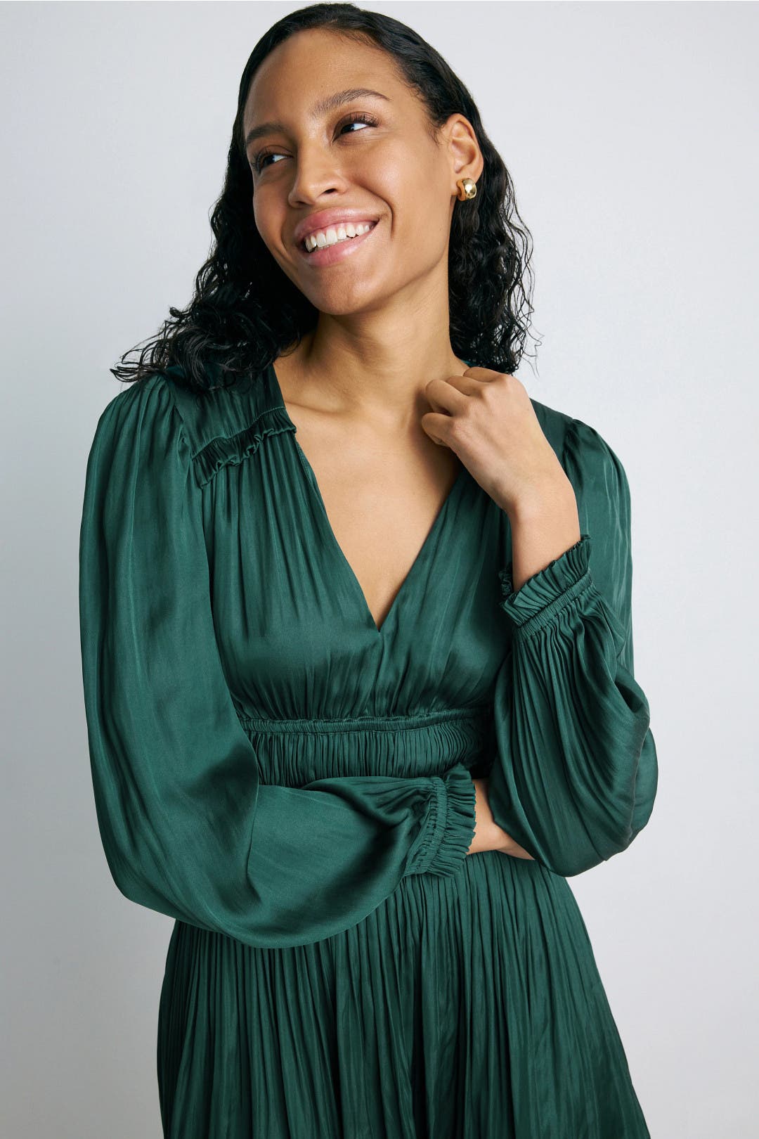 Green Silk Mini Dress by Maje | Rent the Runway