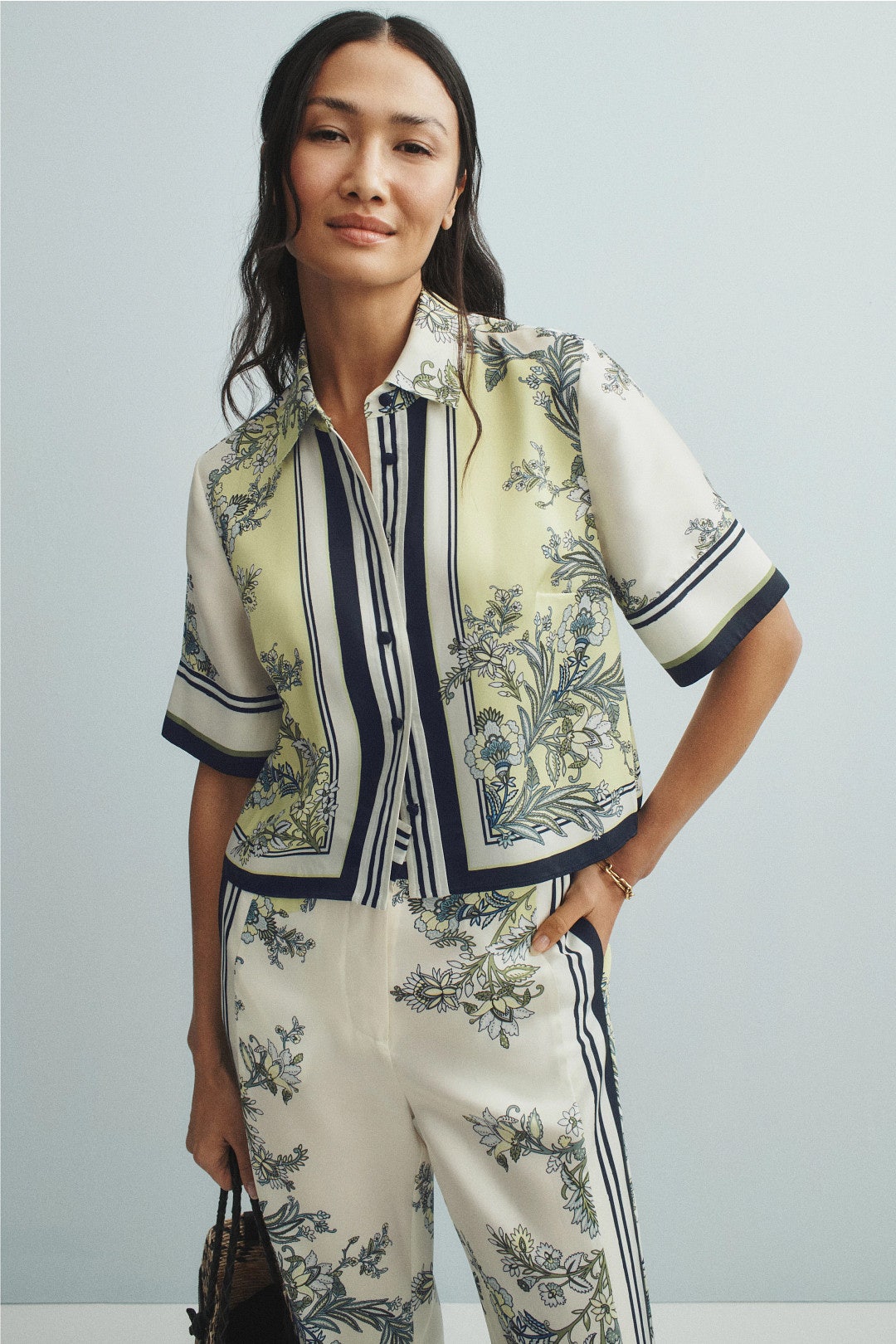 Clean Spruce Button Front Top by Veronica Beard 3