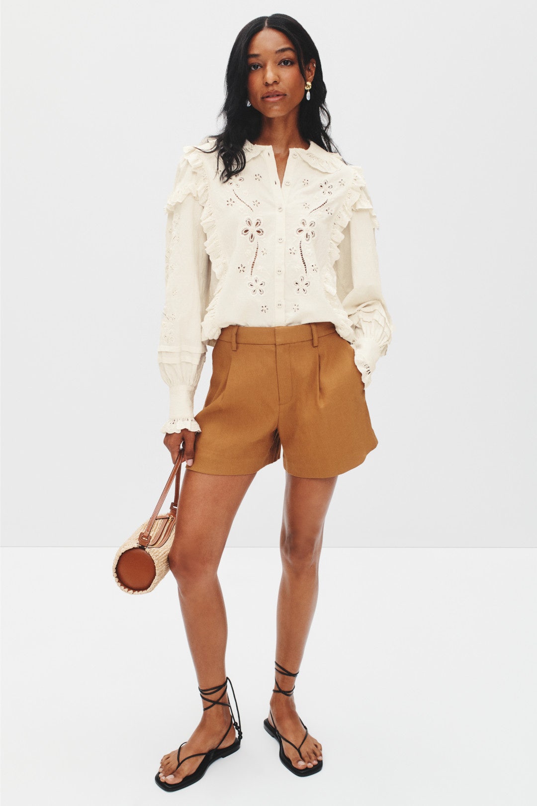 Adelie Canvas Embroidered Top by For Love and Lemons 3
