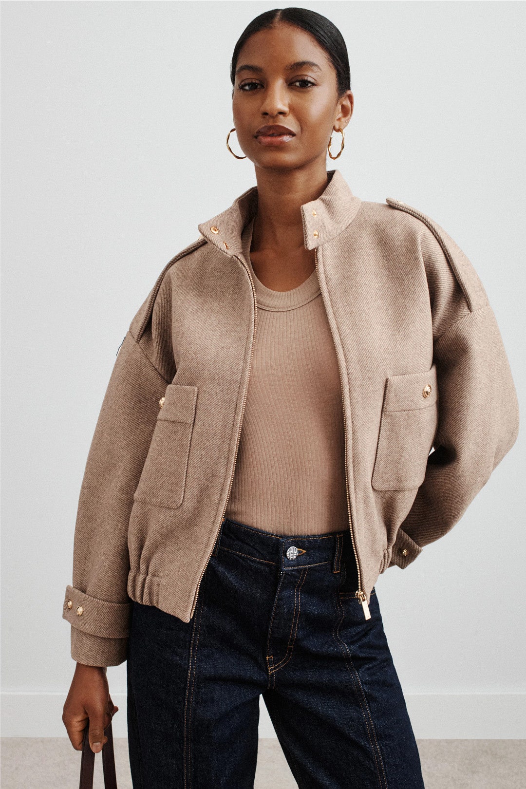 Mixed Wool Jacket by Maje 3