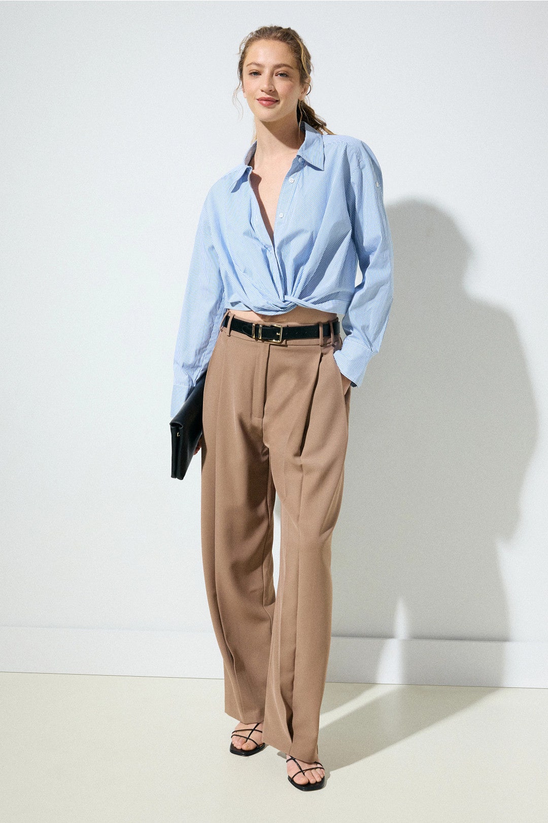 Leo Stripe Long Sleeve Button Up Top by A.L.C. 3