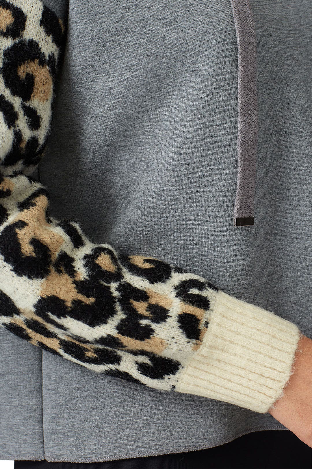 Leopard Sleeves Sweatshirt by Central Park West 3