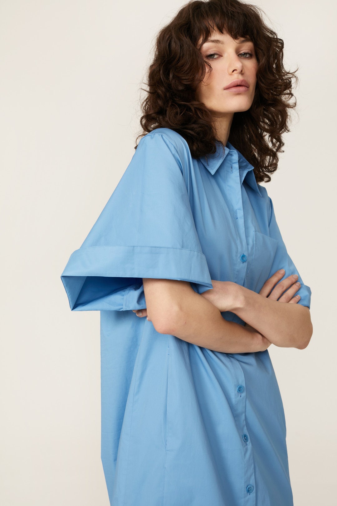 Rolled Sleeve Shirtdress by Tibi 3