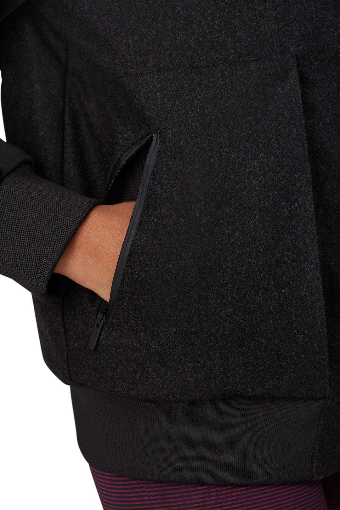 Black Roam Far Reversible Wool Bomber by Lululemon 3