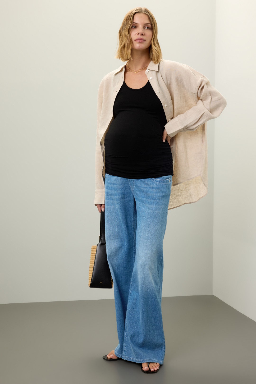 Maternity Wide Leg Jeans by PIETRO BRUNELLI MATERNITY 3