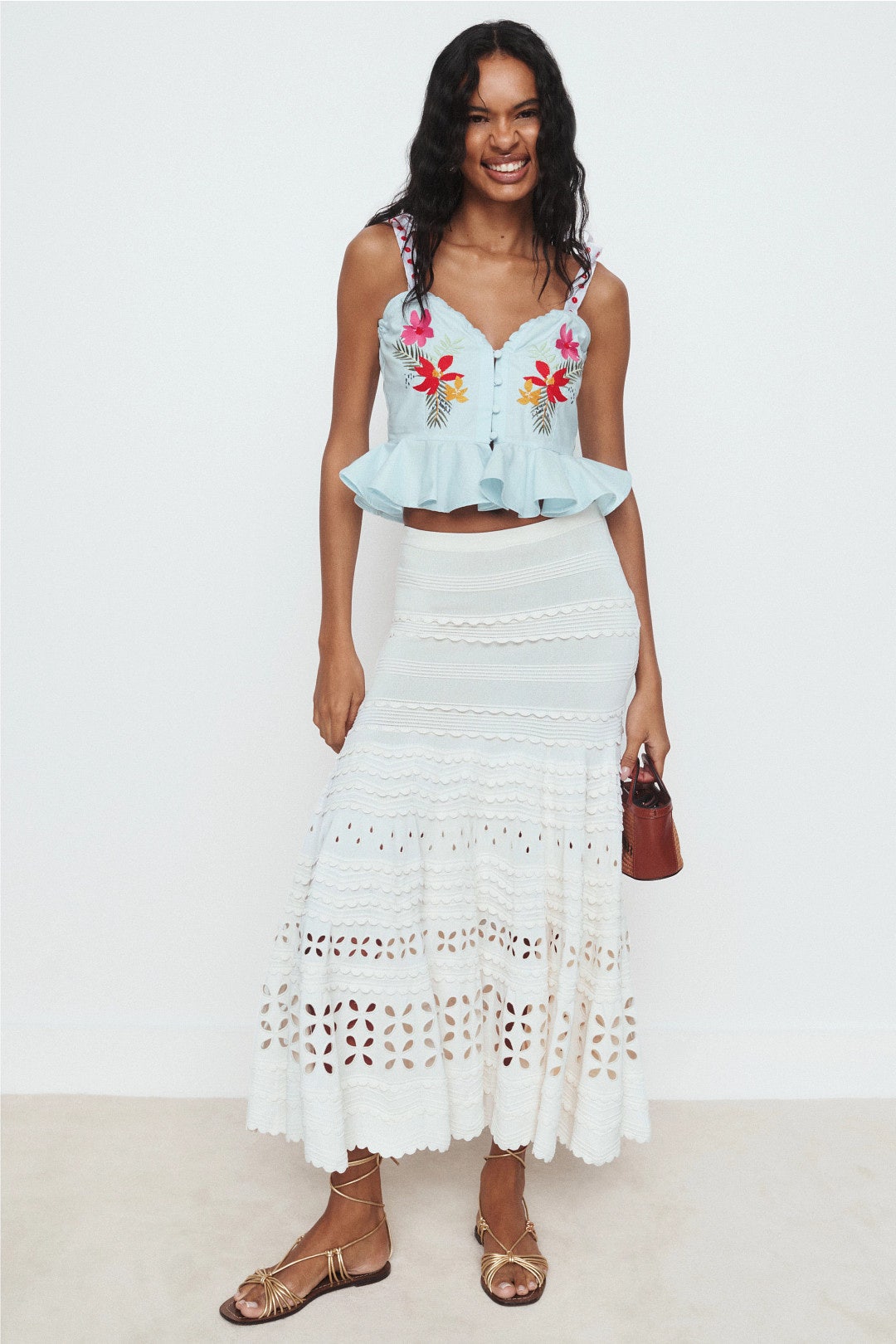 Talca Floral Embroidered Top by Fanm Mon 3